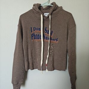 Wildfox Who Dis Harley Cropped Hoodie